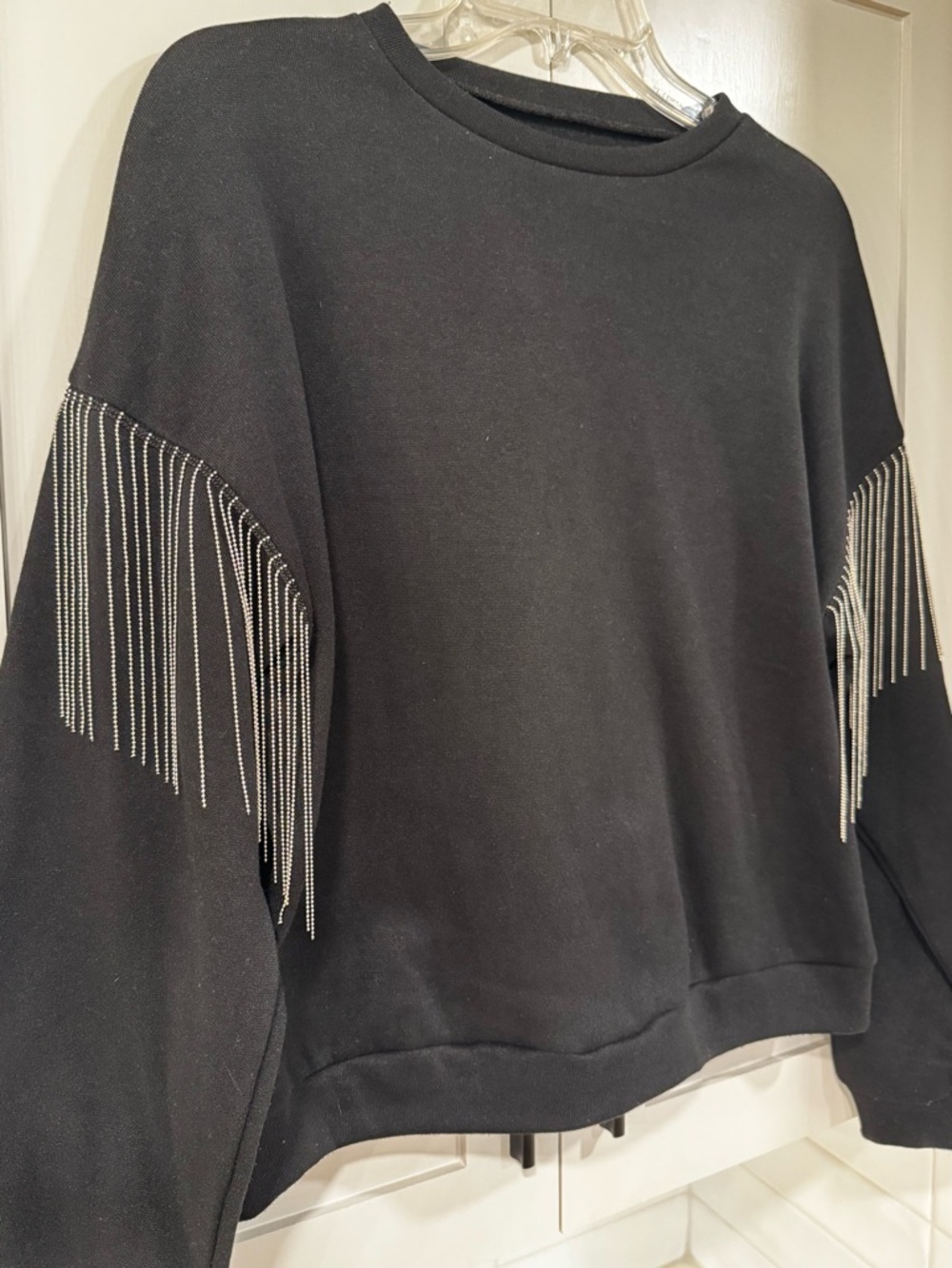 Beaded Fringe Sweatshirt